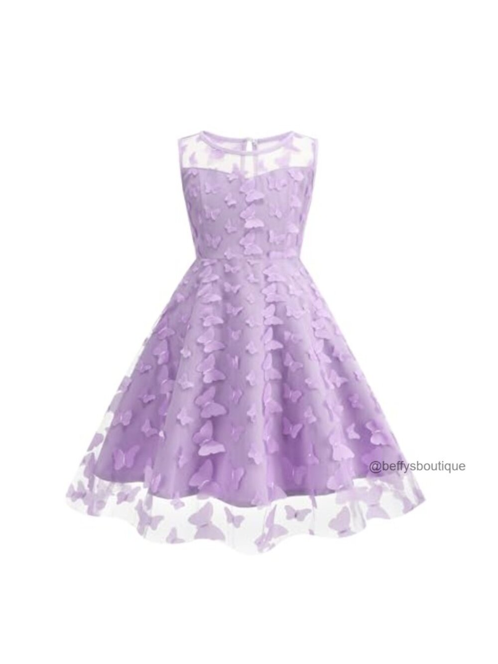 Girls Mesh Embroidered Tulle Dress Flower Girl Formal A-Line Pageant